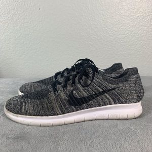 Nike Free RN Flyknit Black White Men’s Sneakers 12